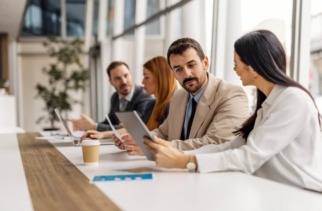 People working on a desk